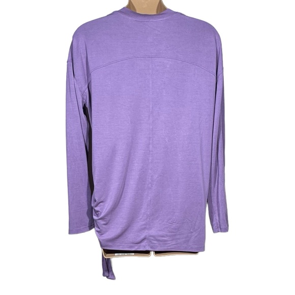 Lululemon Womens Crew Top 8 Side Cinch Long Sleeve Purple Relax Fit Breathable - Picture 6 of 12